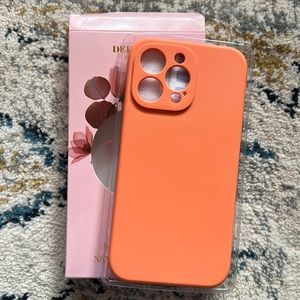 Orange Silicone iPhone 14 Pro Max Phone Case